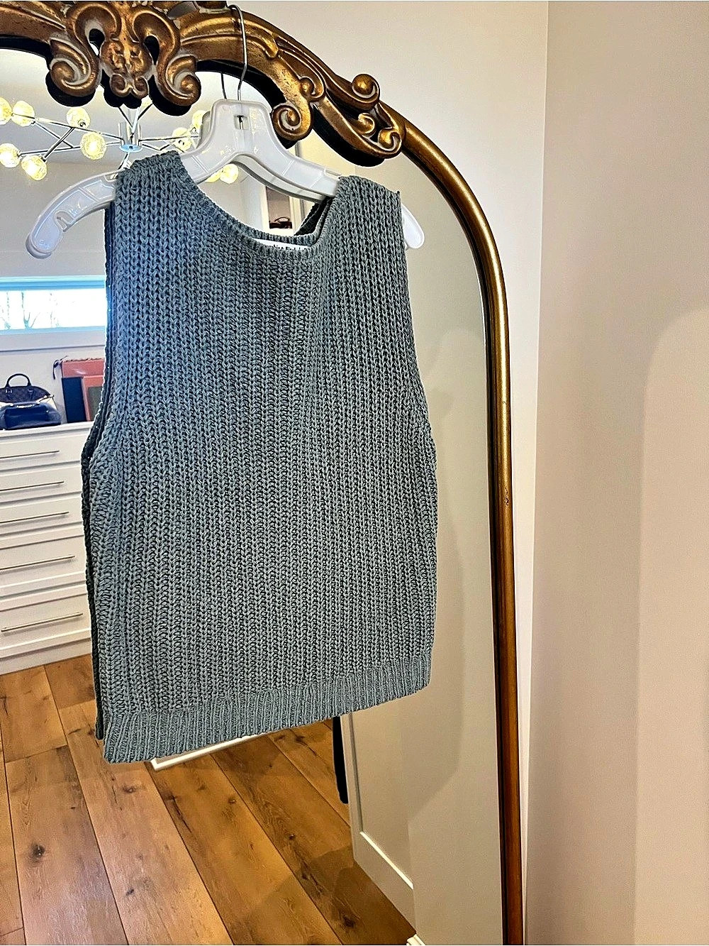 Sage green Knit Sweater Vest Like New